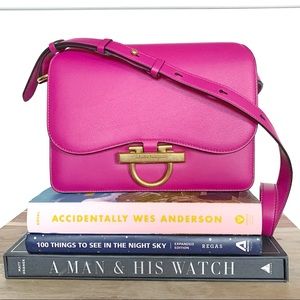 Auth. SALVATORE FERRAGAMO Joanne Bag Fuschia